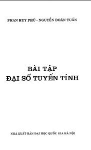 Bài tập đại số tuyến tính