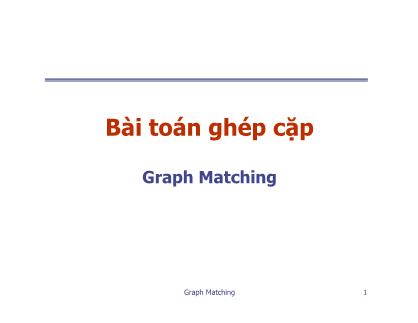 Bài toán ghép cặp