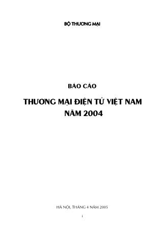 Báo cáo Thương mại điện tử Việt Nam năm 2004