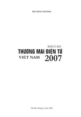 Báo cáo Thương mại điện tử Việt Nam năm 2007