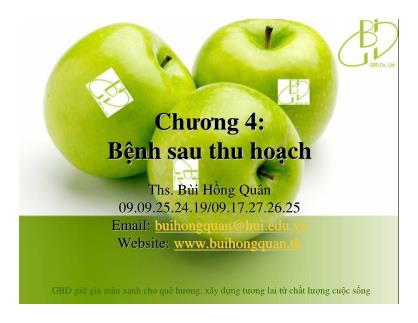 Bệnh sau thu hoạch - Bùi Hồng Quân