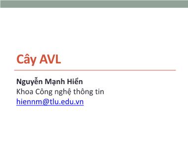 Cây AVL - Nguyễn Mạnh Hiển