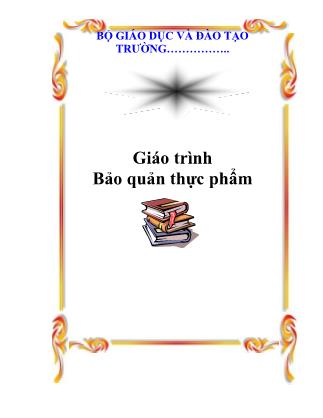 Giáo trình Bảo quản thực phẩm