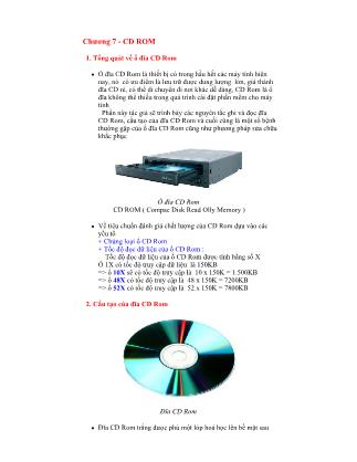 Giáo trình chẩn đoán và điều trị máy tính - Chương 7: CD ROM