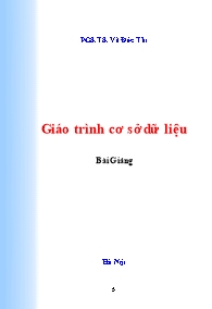 Giáo trình cơ sở dữ liệu Bài Giảng - Vũ Đức Thi