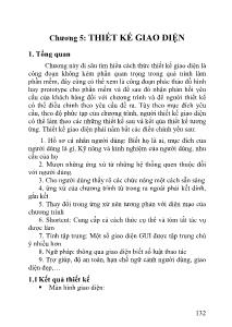 Giáo trình Công nghệ phần mềm - Chương 5: Thiết kế giao diện