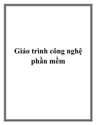 Giáo trình công nghệ phần mềm - Phan Huy Khánh