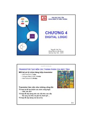 Giáo trình Công nghệ thông tin - Chương 4: Digital Logic - Nguyễn Văn Thọ