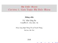 Giáo trình Hệ điều hành - Chương 1: Giới thiệu hệ điều hành