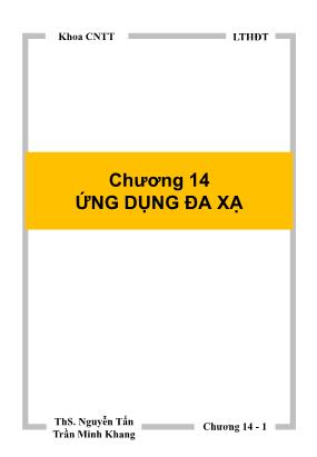 Giáo trình Hệ điều hành - Chương 14: Ứng dụng đa xạ