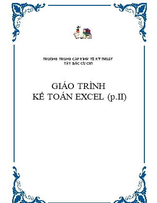 Giáo trình kế toán Excel