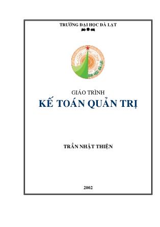 Giáo trình kế toán quản trị - Trần Nhật Thiện