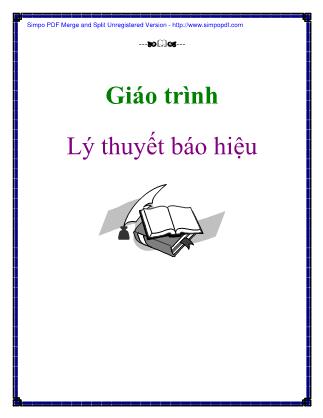 Giáo trình Lý thuyết báo hiệu