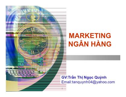 Giáo trình Marketing Ngân hàng - Trần Thị Ngọc Quỳnh