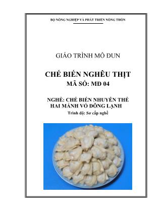 Giáo trình mô đun chế biến nghêu thịt