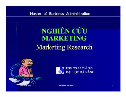 Giáo trình Nghiên cứu Marketing - Lê Thế Giới