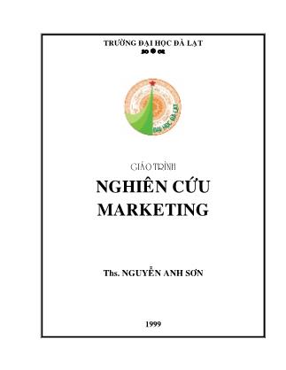 Giáo trình nghiên cứu Marketing - Nguyễn Anh Sơn