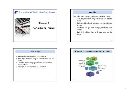 Giáo trình nguyên lí kế toán - Chương 2: Báo cáo tài chính - Nguyễn Thu Ngọc