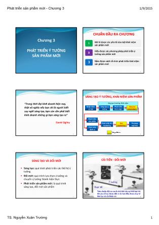 Giáo trình Phát triển sản phẩm mới - Chương 3: Phát triển ý tưởng sản phẩm mới