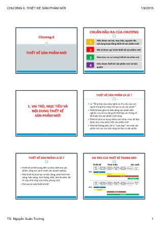 Giáo trình Phát triển sản phẩm mới - Chương 6: Thiết kế sản phẩm mới