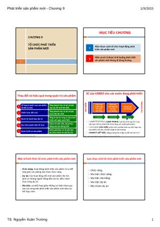 Giáo trình Phát triển sản phẩm mới - Chương 9: Tổ chức phát triển sản phẩm mới