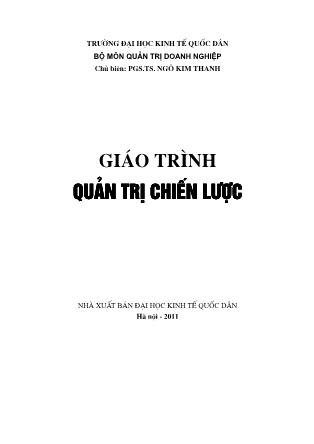 Giáo trình quản trị chiến lược (Bản đẹp)