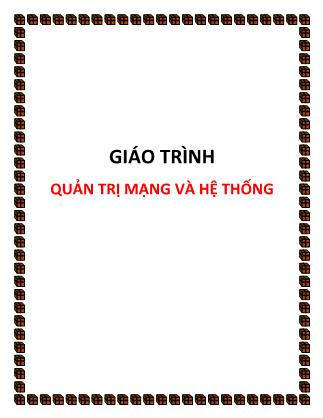 Giáo trình quản trị mạng và hệ thống