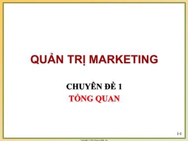 Giáo trình Quản trị Marketing (Chuẩn kiến thức)