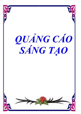 Giáo trình Quảng cáo sáng tạo