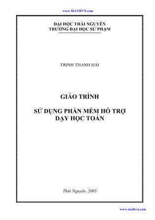 Giáo trình sử dụng phần mềm hỗ trợ dạy học toán