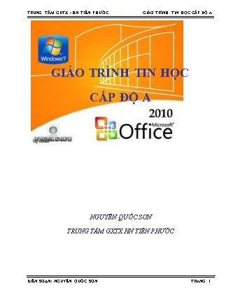 Giáo trình tin học cấp độ A - Nguyễn Quốc Sơn