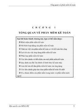 Giáo trình Tổng quan về phần mềm kế toán