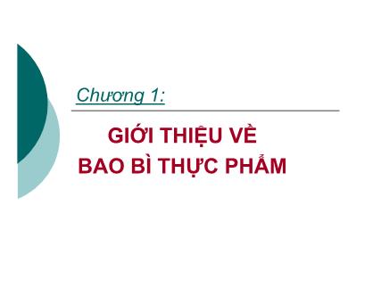 Giới thiệu về bao bì thực phẩm