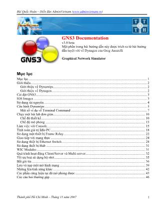 GNS3 Documentation - Bùi Quốc Hoàn