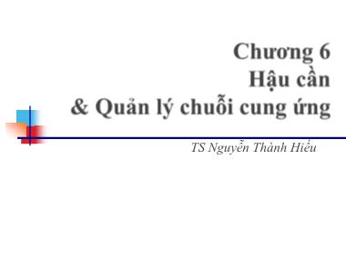 Hậu cần và Quản lí chuỗi cung ứng