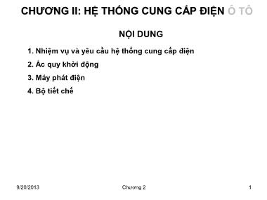 Hệ thống cung cấp điện