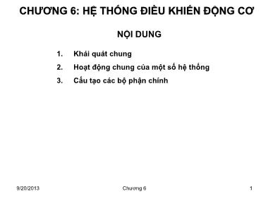 Hệ thống điều khiển động cơ