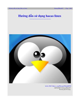 Hướng dẫn sử dụng hacao linux