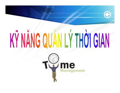 Kĩ năng quản lí thời gian