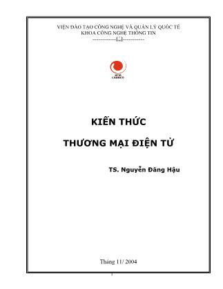 Kiến thức Thương mại điện tử - Nguyễn Đăng Hậu