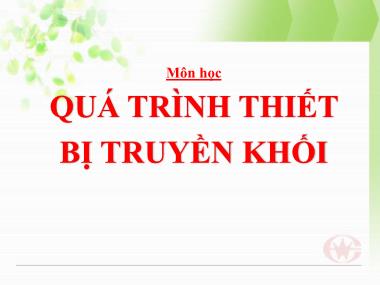 Quá trình thiết bị truyền khối