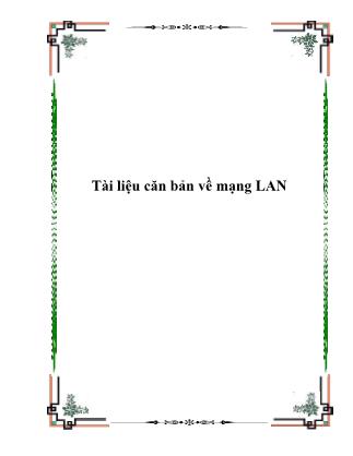 Tài liệu căn bản về mạng LAN