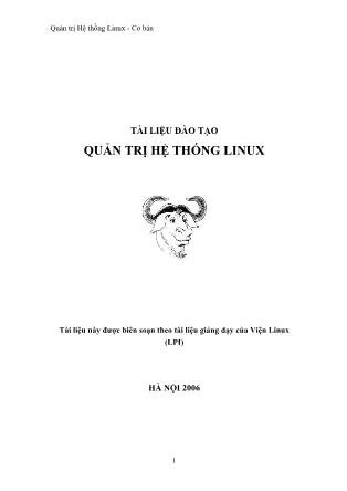 Tài liệu đào tạo quản trị hệ thống Linux