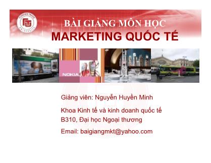 Tài liệu Marketing quốc tế - Nguyễn Huyền Minh