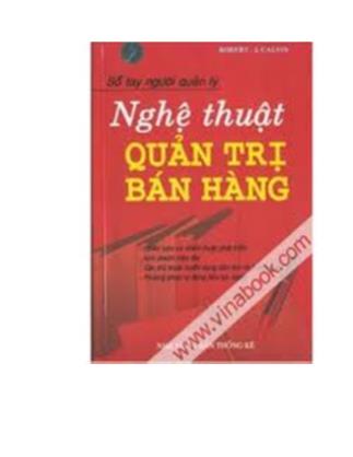 Tài liệu quản trị bán hàng - Tôn Thất Hải