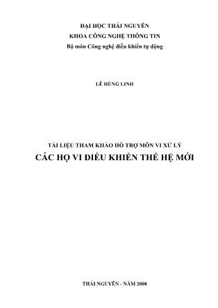 Tài liệu tham khảo hỗ trợ môn vi xử lý các họ vi điều khiển thế hệ mới