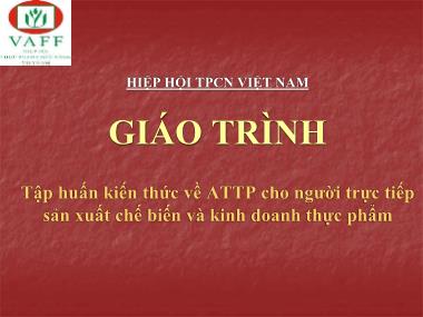 Tập huấn kiến thức về ATTP cho người trực tiếp sản xuất chế biến và kinh doanh thực phẩm