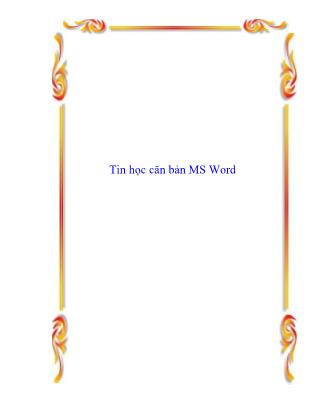 Tin học căn bản MS Word