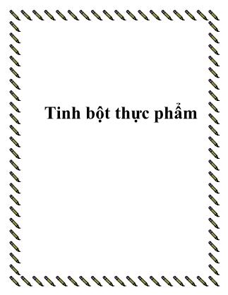 Tinh bột thực phẩm