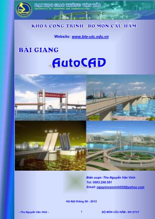 Bài giảng AutoCad - Nguyễn Văn Vĩnh